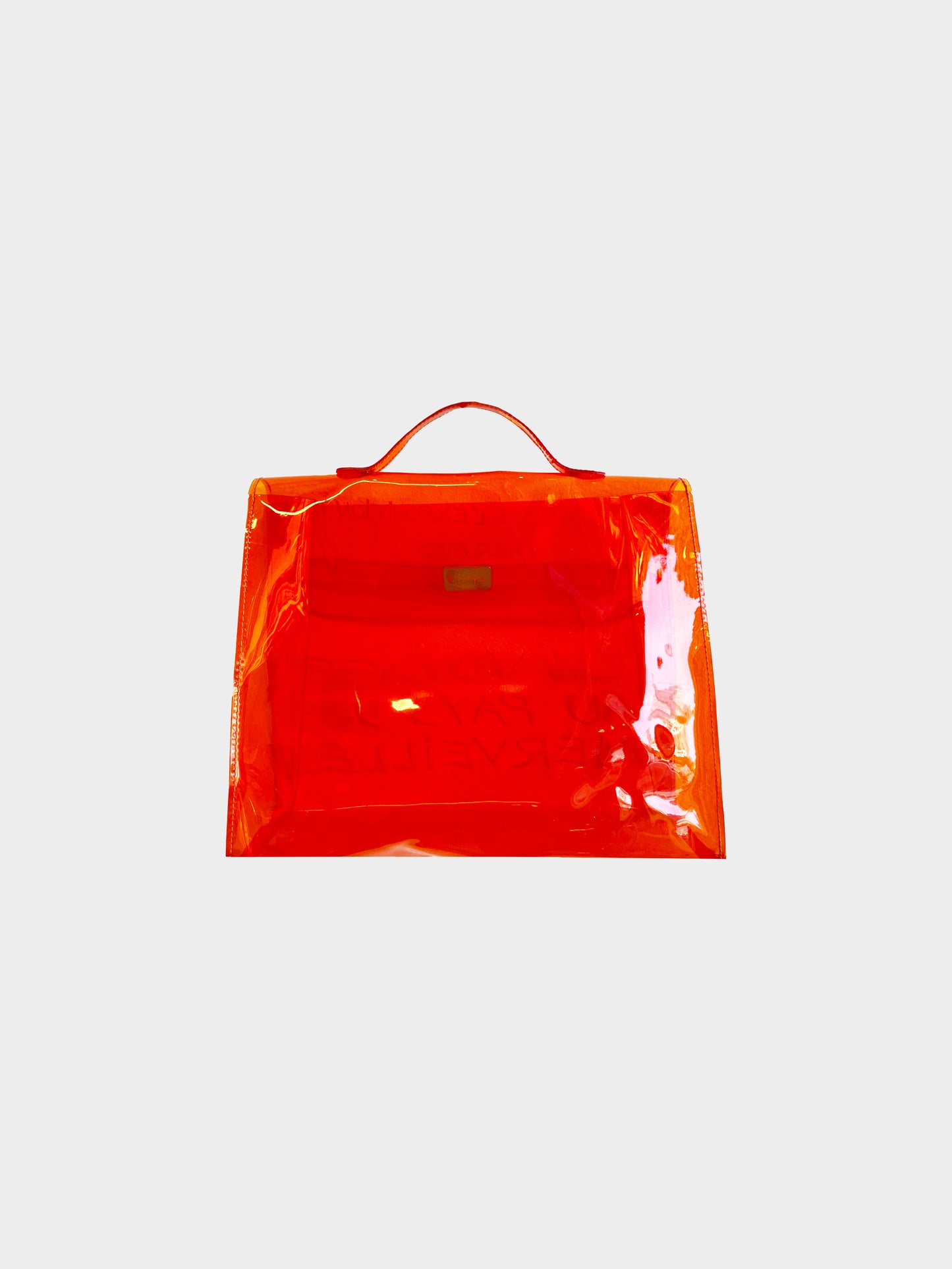 Hermès 1998 Rare Orange Souvenir De L'Exposition Translucent Kelly Bag