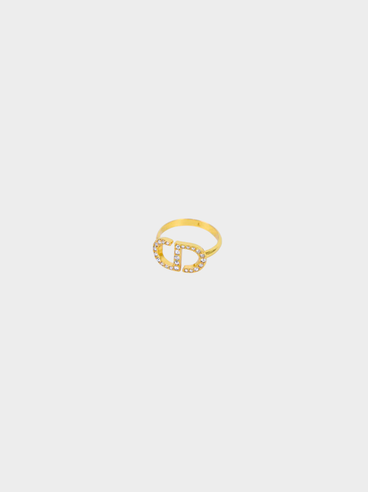 Christian Dior 2020s Gold Petit CD Ring