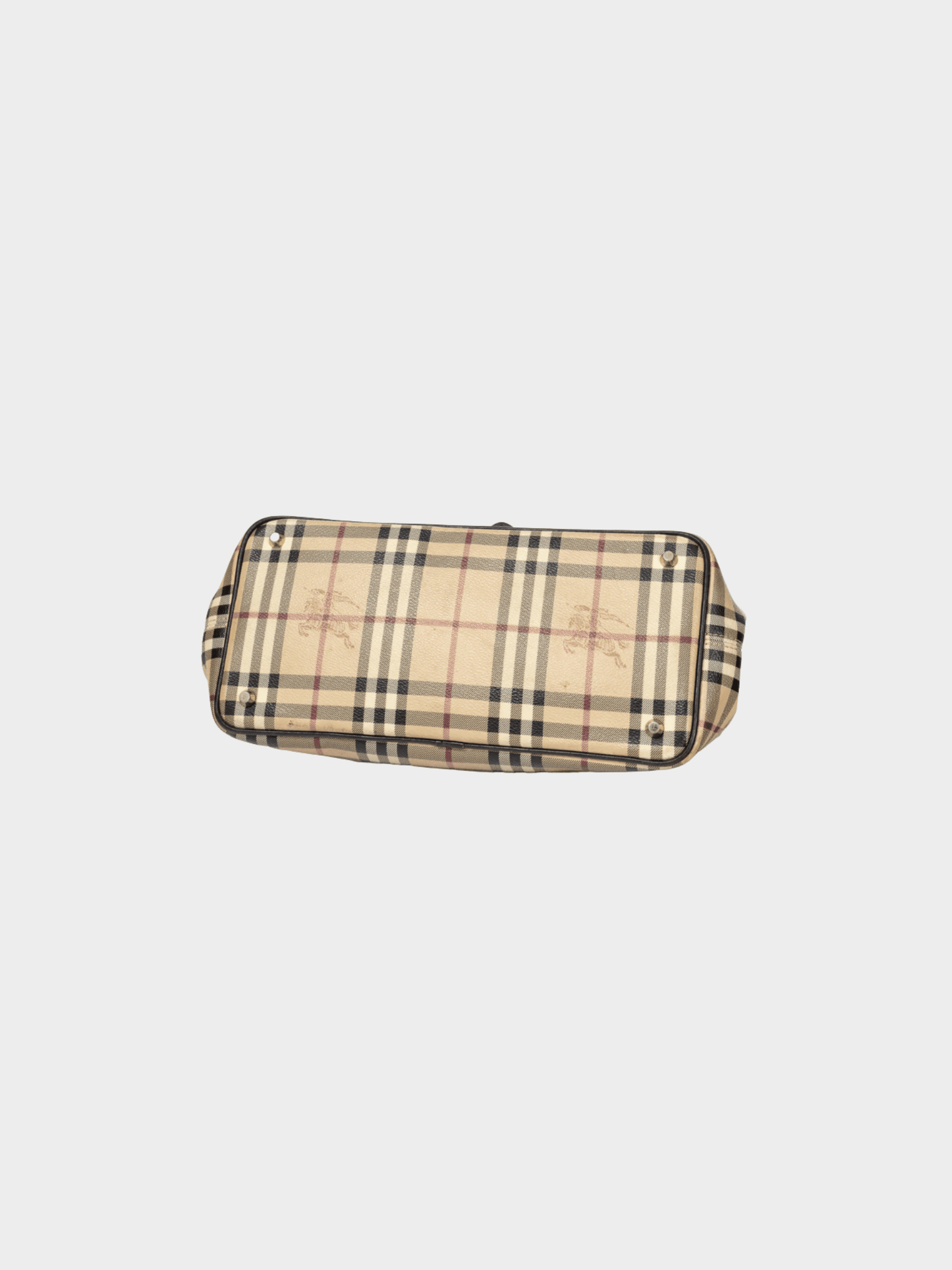Burberry 2000s Haymarket Check Buckle-Strap Handbag
