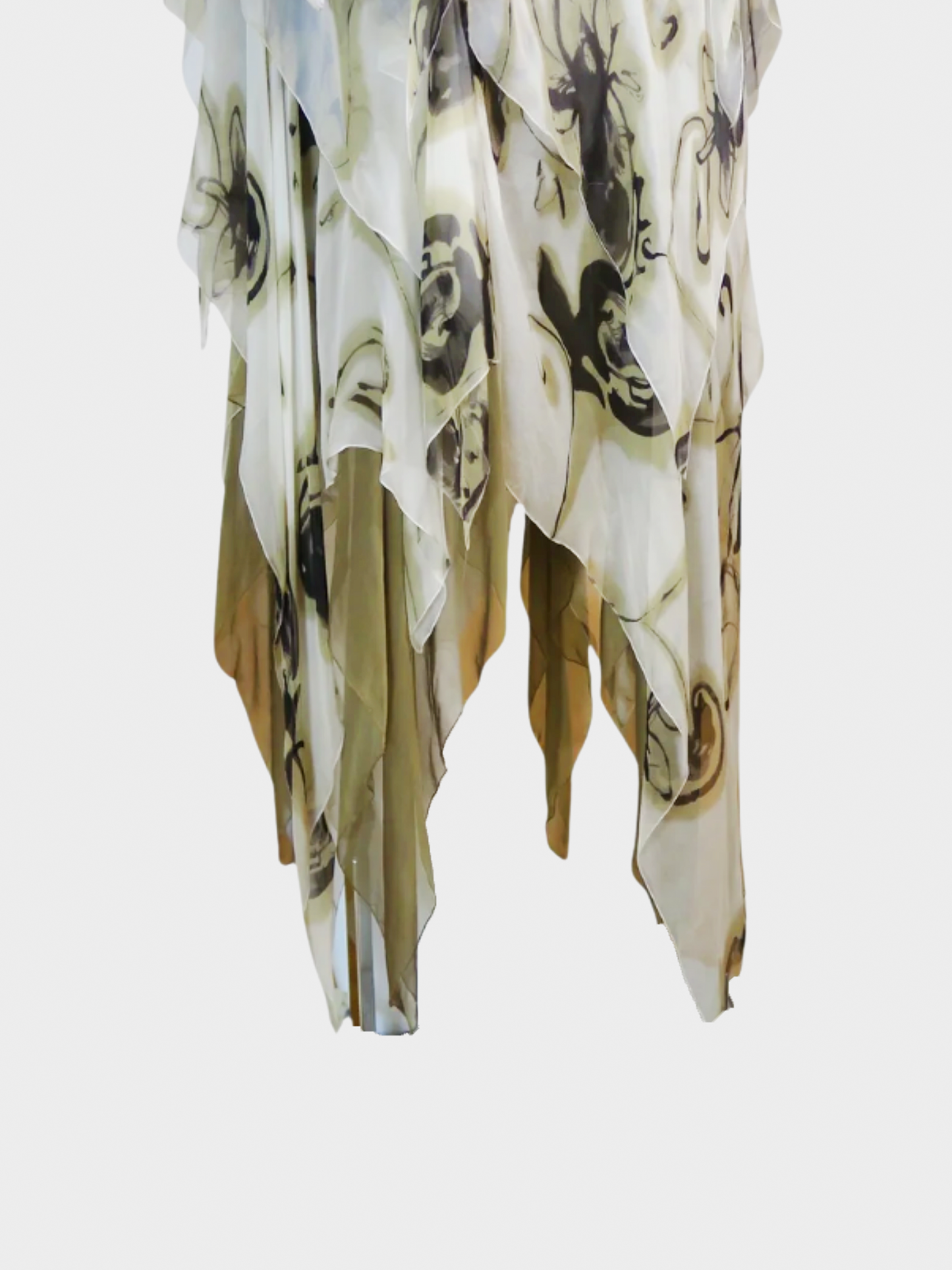 Christian Dior FW 2001 Sheer Silk Top and Skirt Set