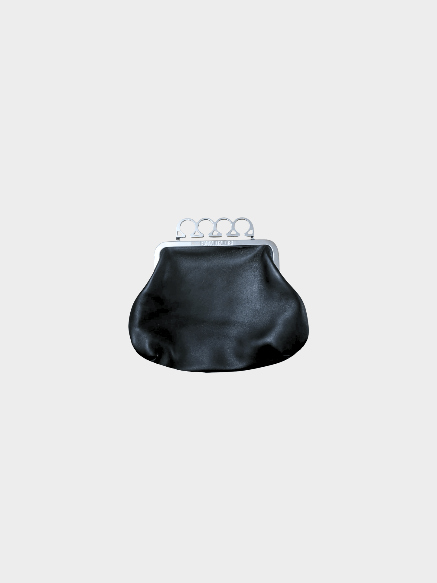 Jean Paul Gaultier 1990s Black Ring Clutch Bag