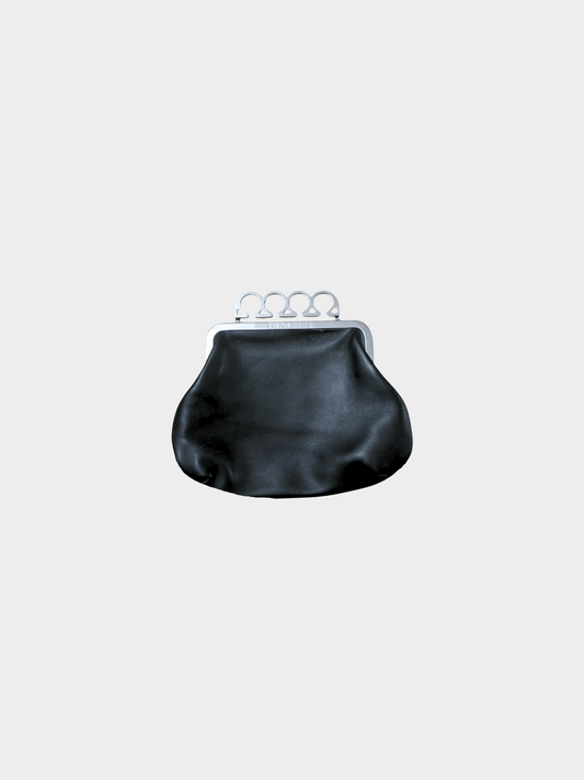 Jean Paul Gaultier 1990s Black Ring Clutch Bag