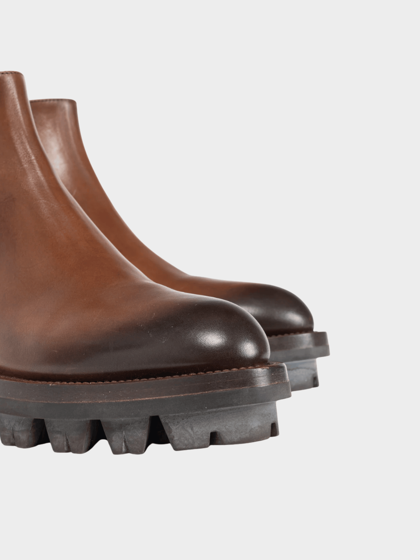 Prada 2000s Brown Leather Zip Ankle Boots