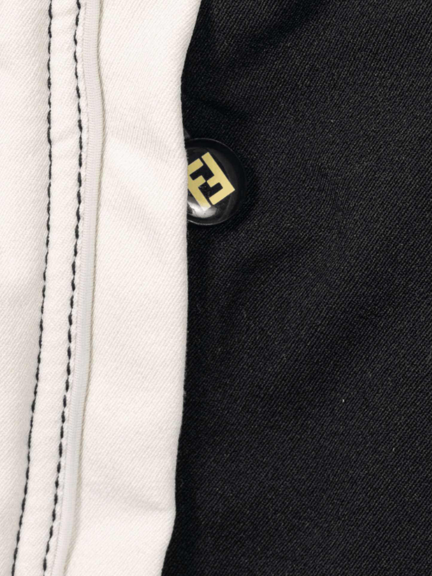 Fendi 2000s White and Black Colourblock Hidden-Hood Zip Jacket