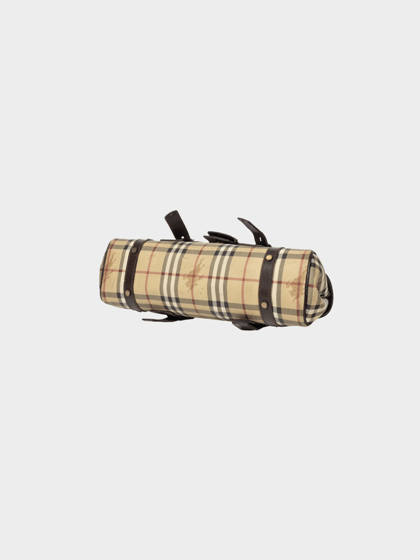 Burberry 2000s Haymarket Check Buckle-Flap Handbag