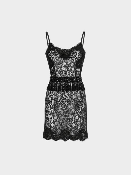 Dolce and Gabbana 1990s Rare Black Lace Dress