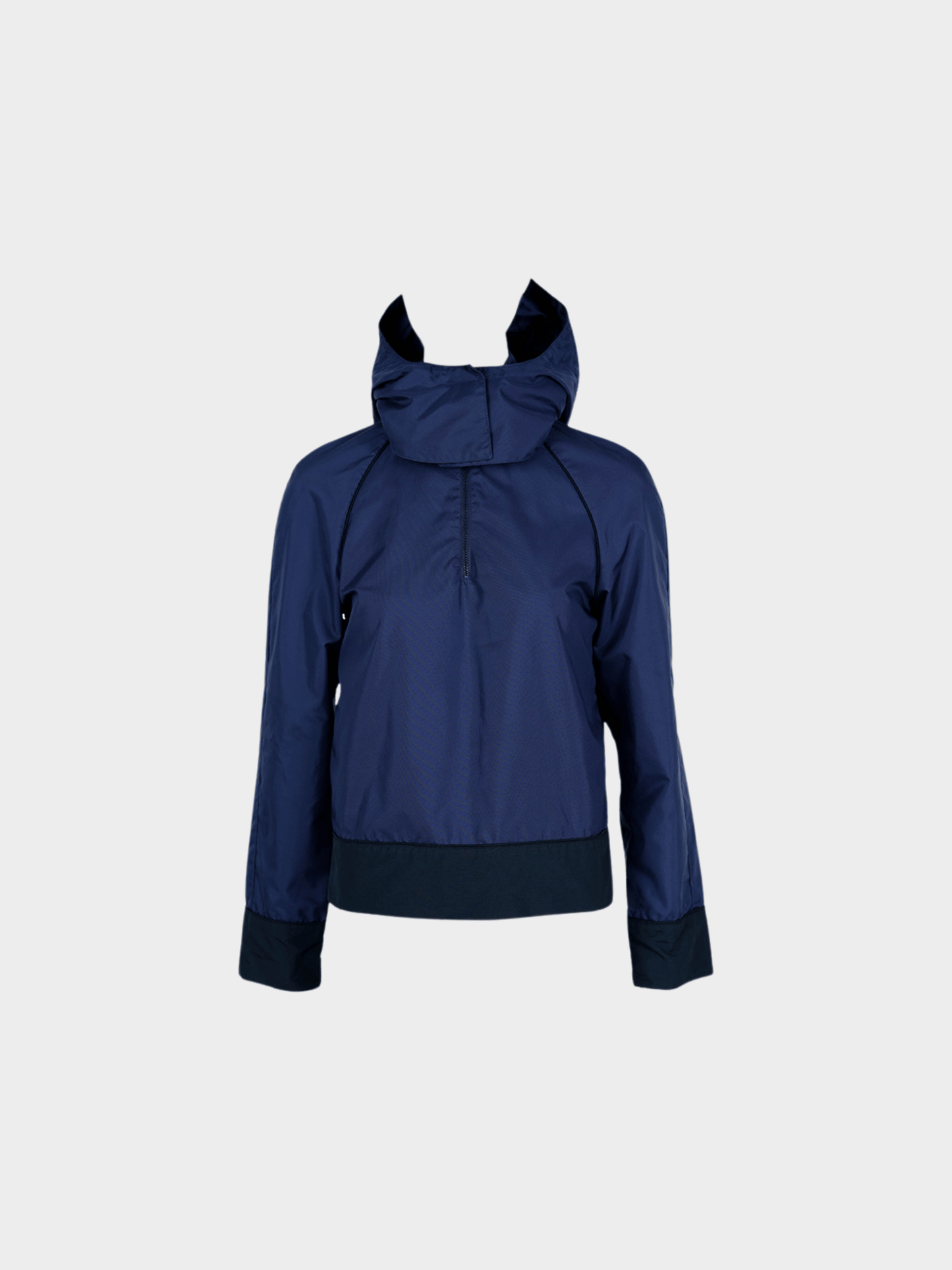 Miu Miu SS 1999 Navy Hooded Nylon Jacket