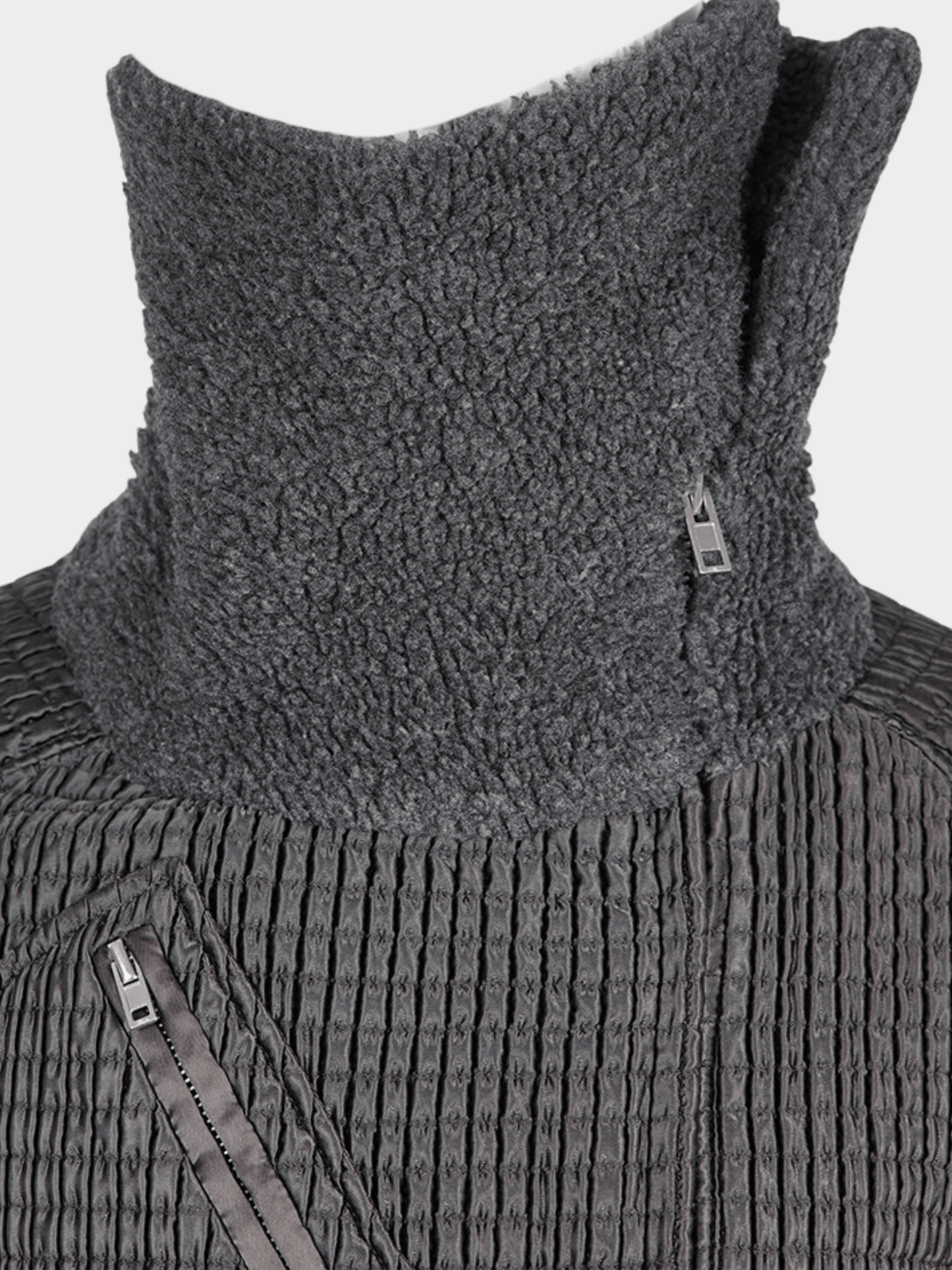 Miu Miu FW 2002 Runway Grey Plaid Zip Up Jacket