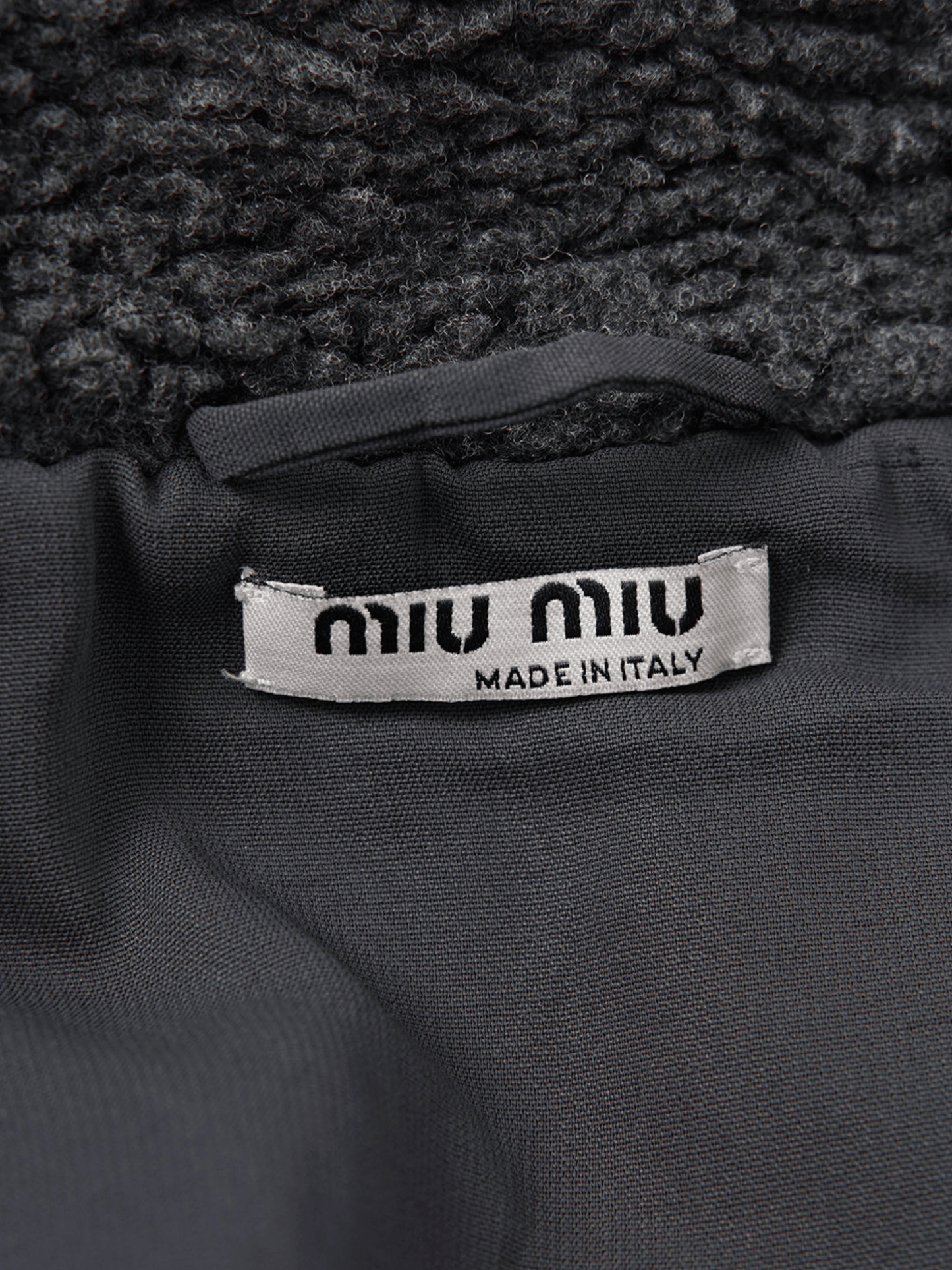 Miu Miu FW 2002 Runway Grey Plaid Zip Up Jacket