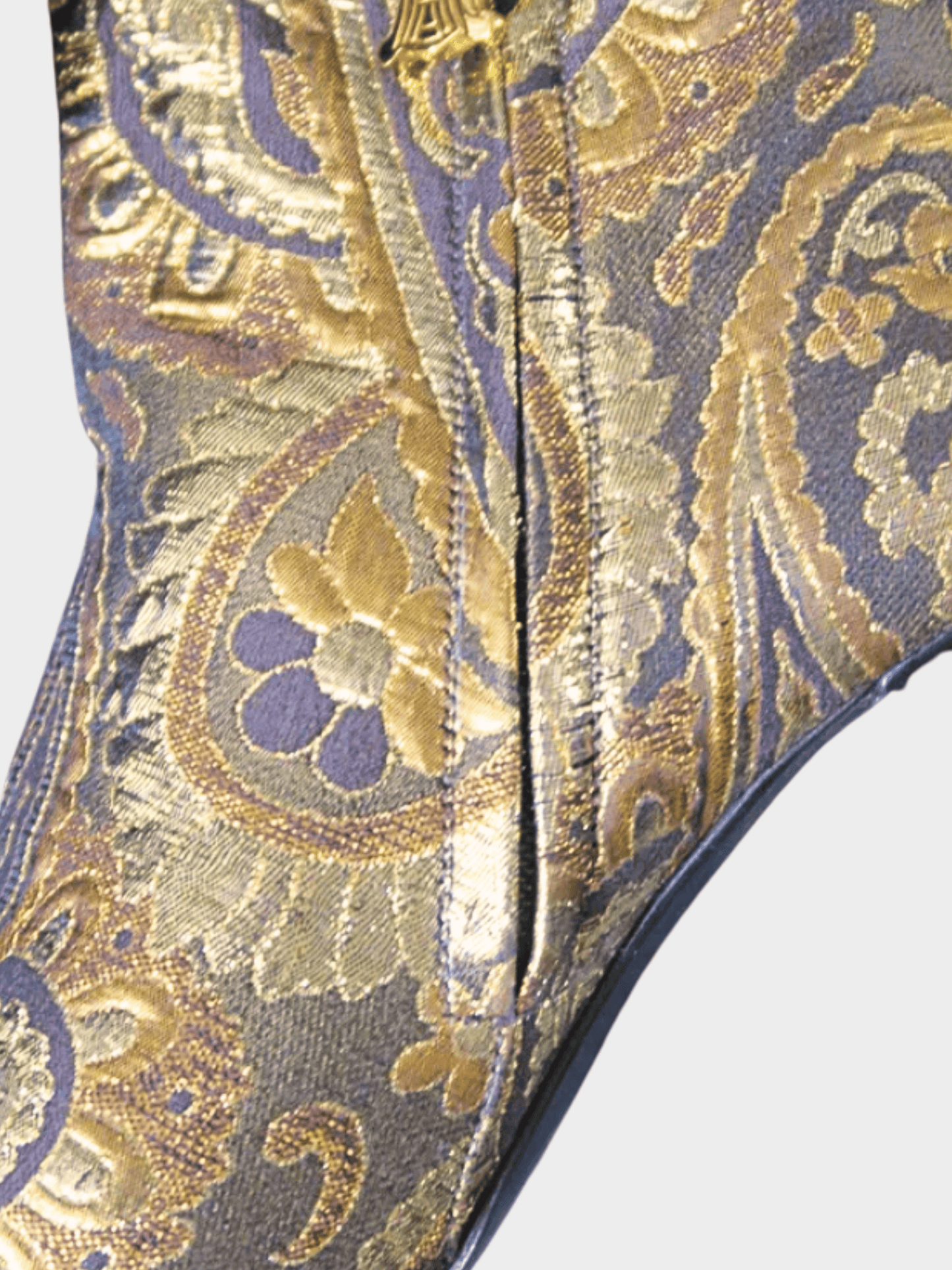 Celine 2000s Gold Jacquard Boots