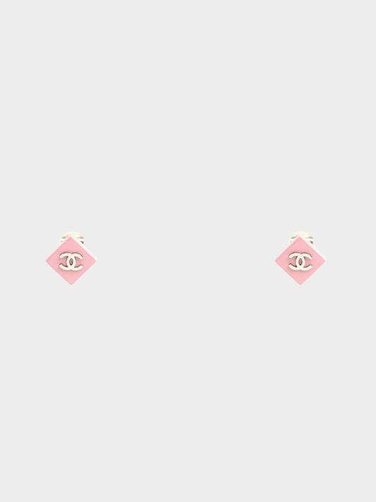 Chanel 2004 Pink Diamond CC Earrings