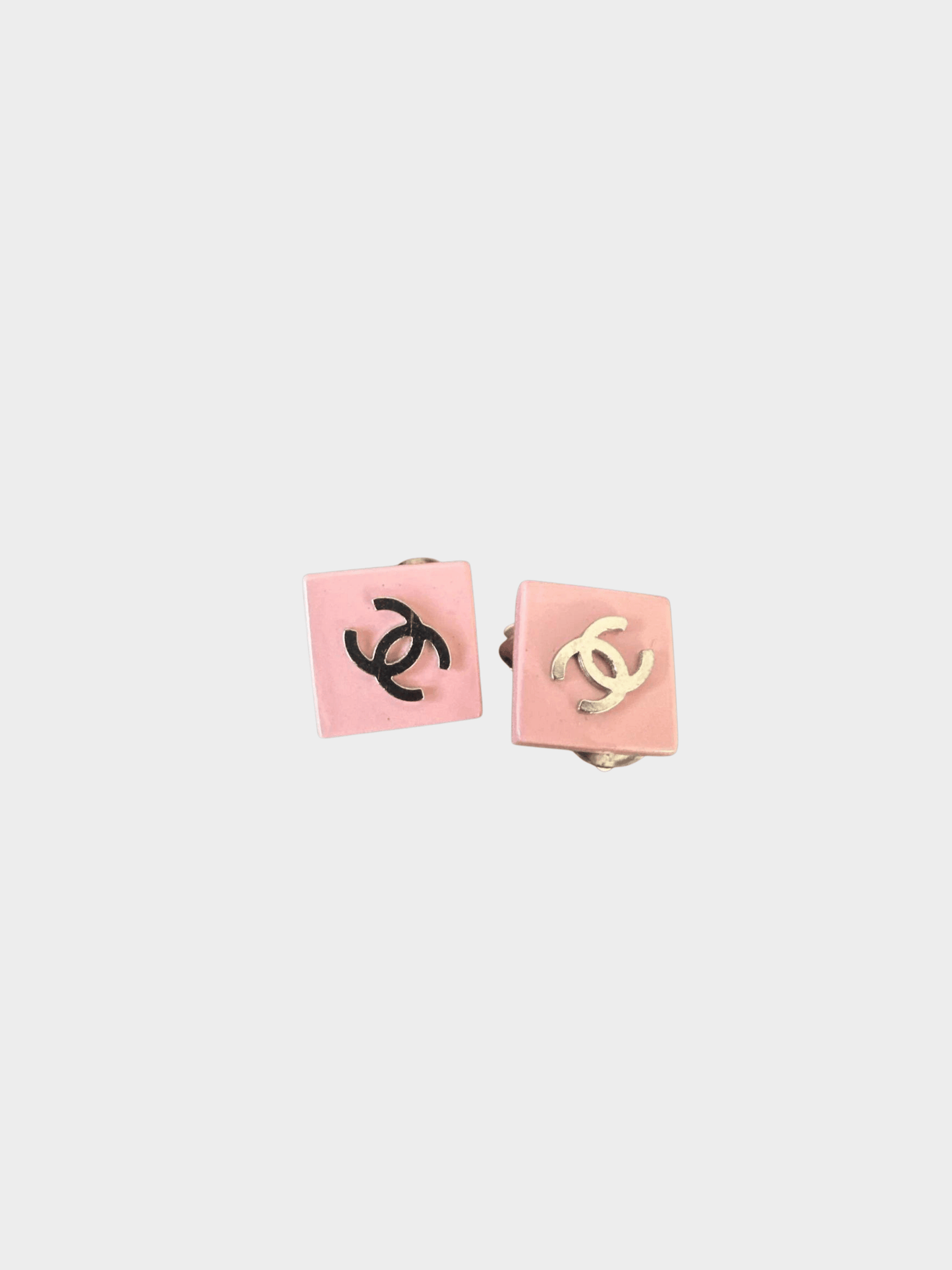 Chanel 2004 Pink Diamond CC Earrings