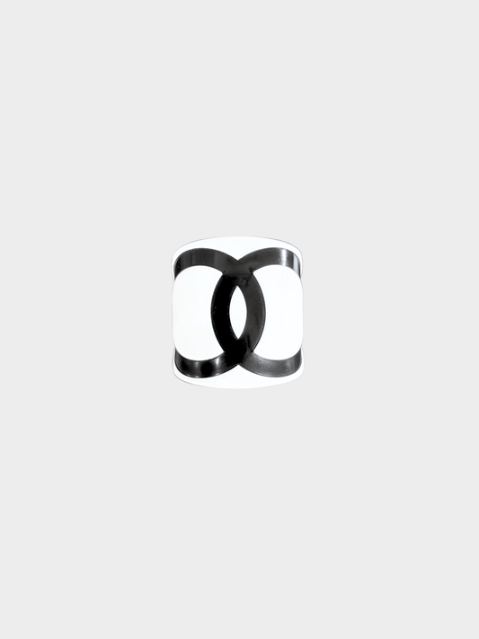 Chanel 2001 White and Black CC Resin Bangle