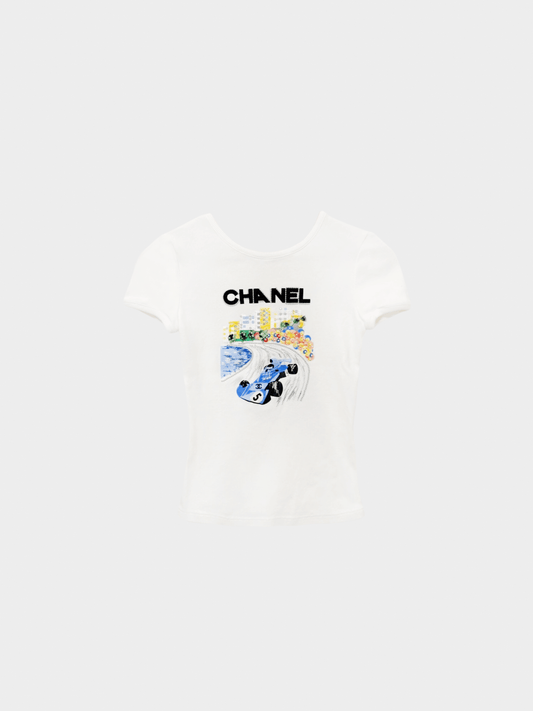 Chanel Cruise 2023 Car Print Graphic Baby Tee Shirt