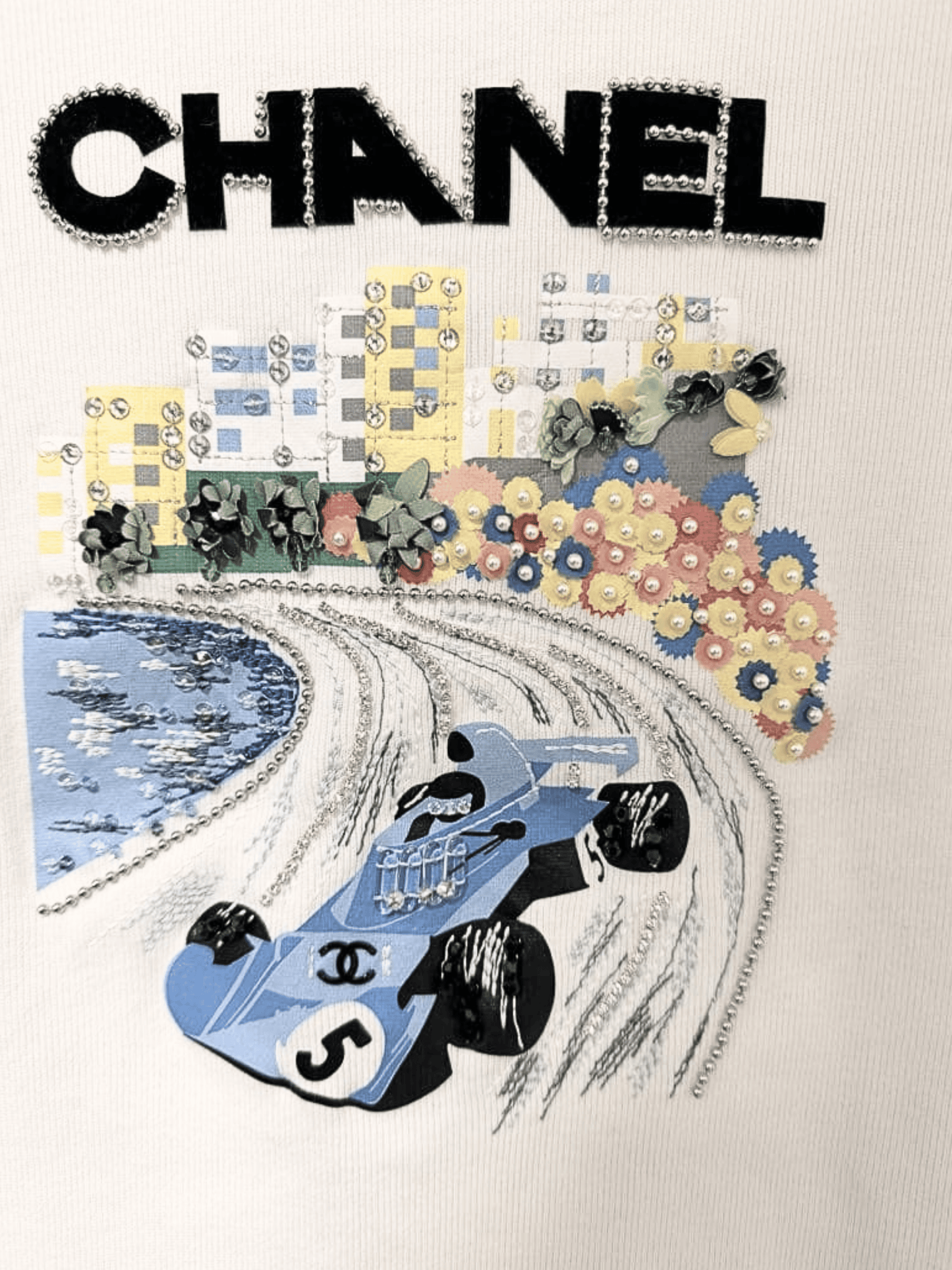 Chanel Cruise 2023 Car Print Graphic Baby Tee Shirt