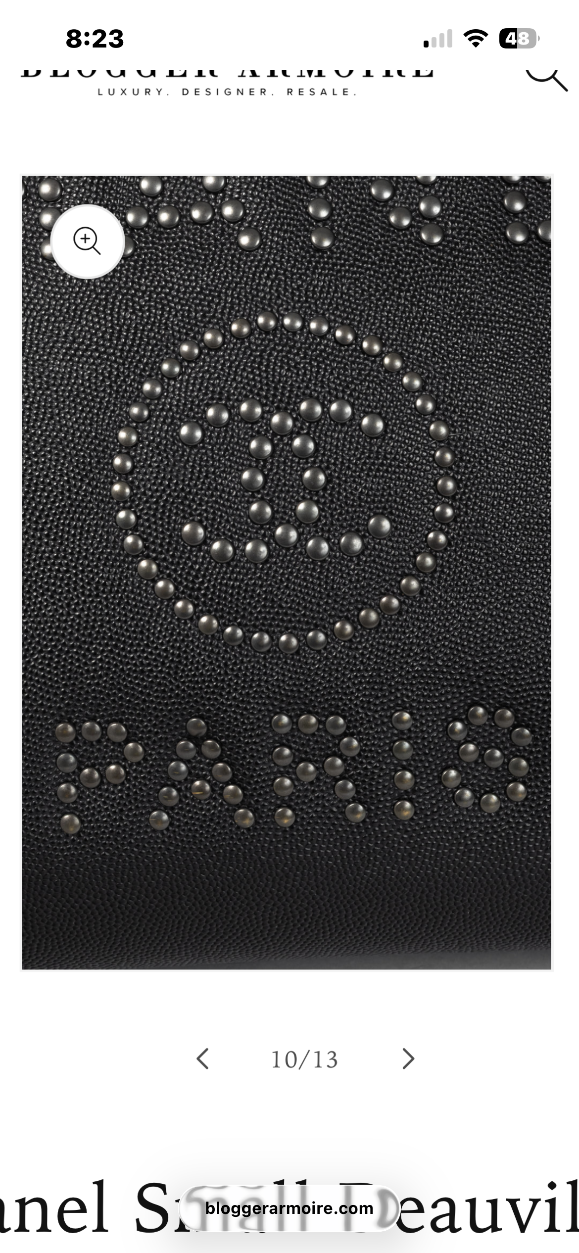 Chanel 2000s Small Deauville Black Caviar Studded Tote