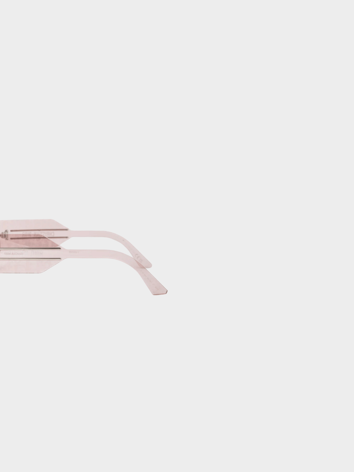 Christian Dior 2010s DiorClub M6U Pink Monogram Shield Sunglasses