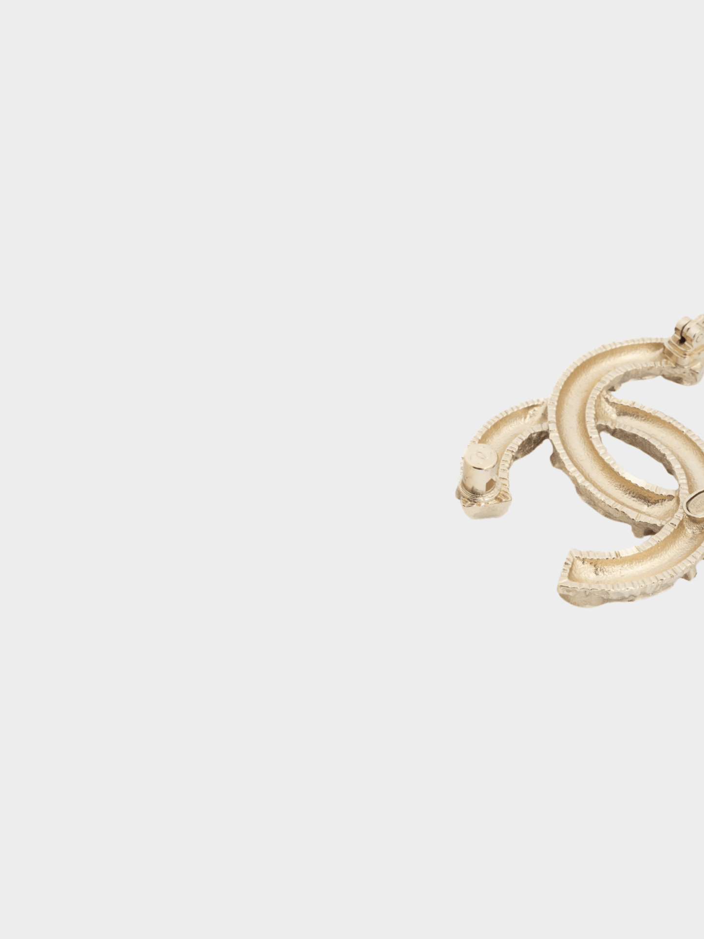 Chanel SS 2021 Gold-Tone Crystal-Embellished CC-Logo Brooch
