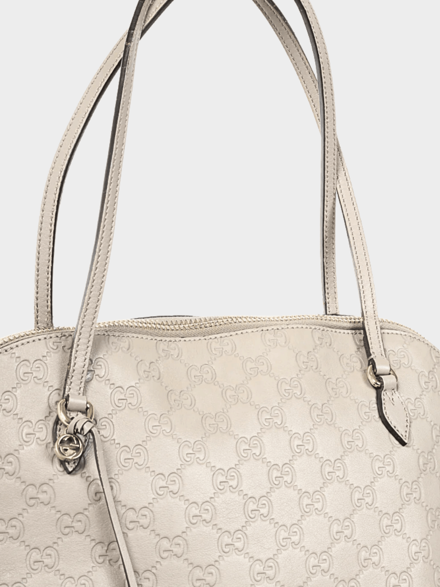 Gucci 2000s Bree Storm Grey Guccissima & Microguccissima Dome Tote