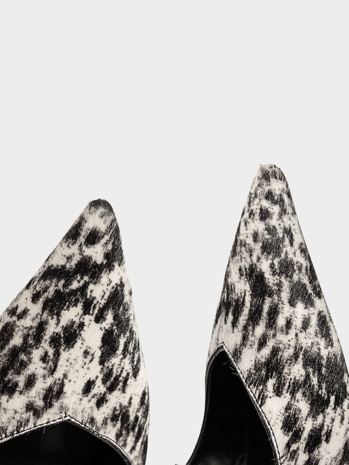 Tom Ford 2000s Black and White Calfhair Animal Print Pumps