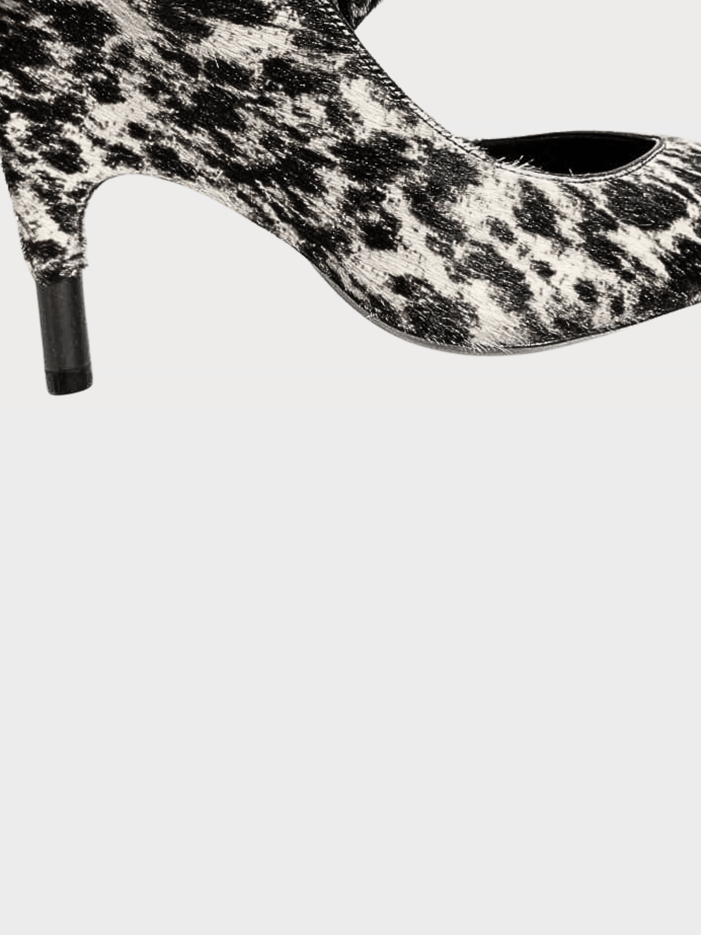 Tom Ford 2000s Black and White Calfhair Animal Print Pumps