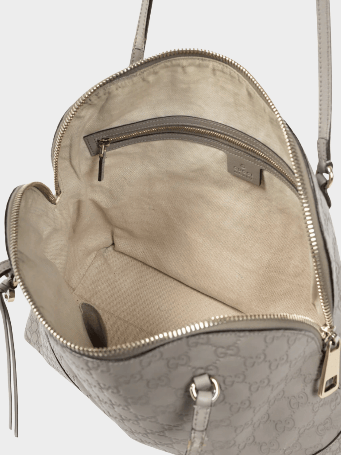 Gucci 2000s Bree Storm Grey Guccissima & Microguccissima Dome Tote
