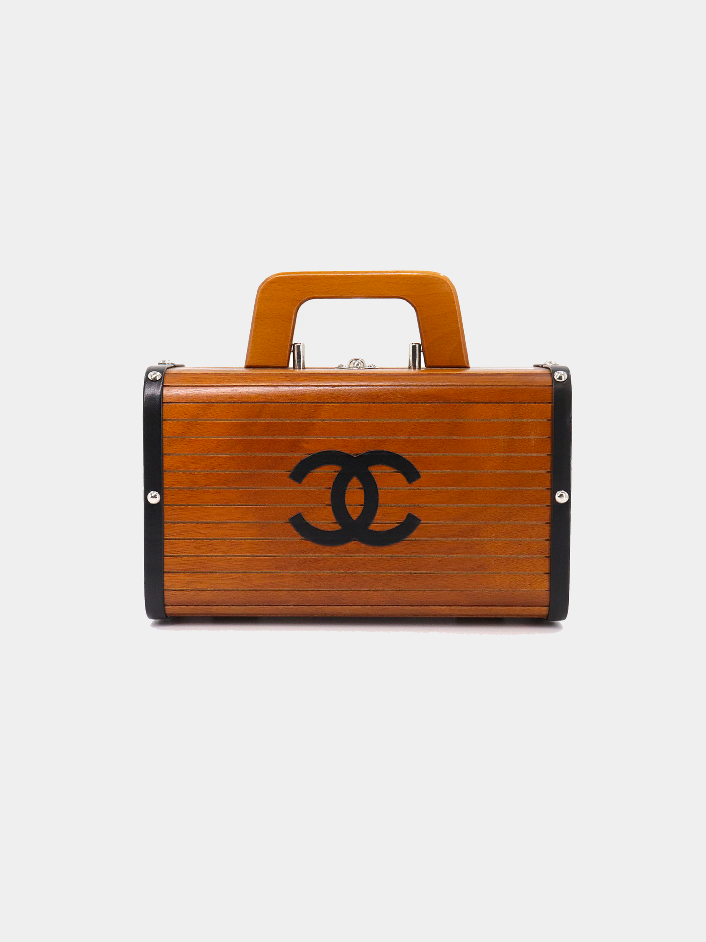 Chanel 1995 FW Wooden Box Handbag Case
