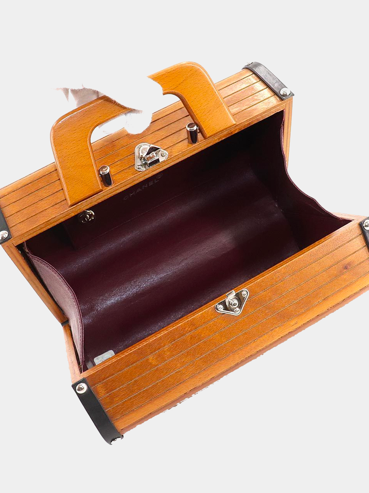 Chanel 1995 FW Wooden Box Handbag Case
