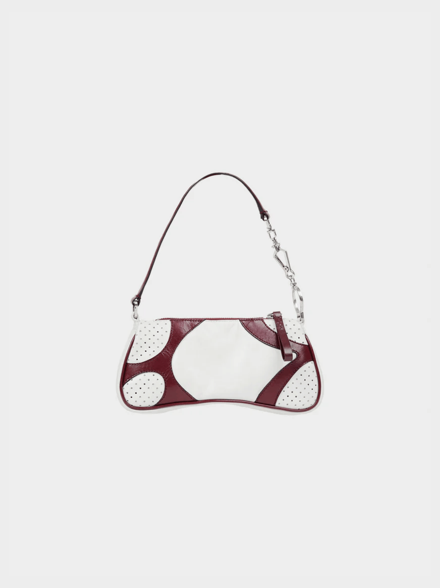 Prada SS 2000 White and Red Perforated Leather Handbag