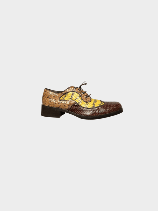 Miu Miu FW 2004 Alligator Multicolored Oxfords