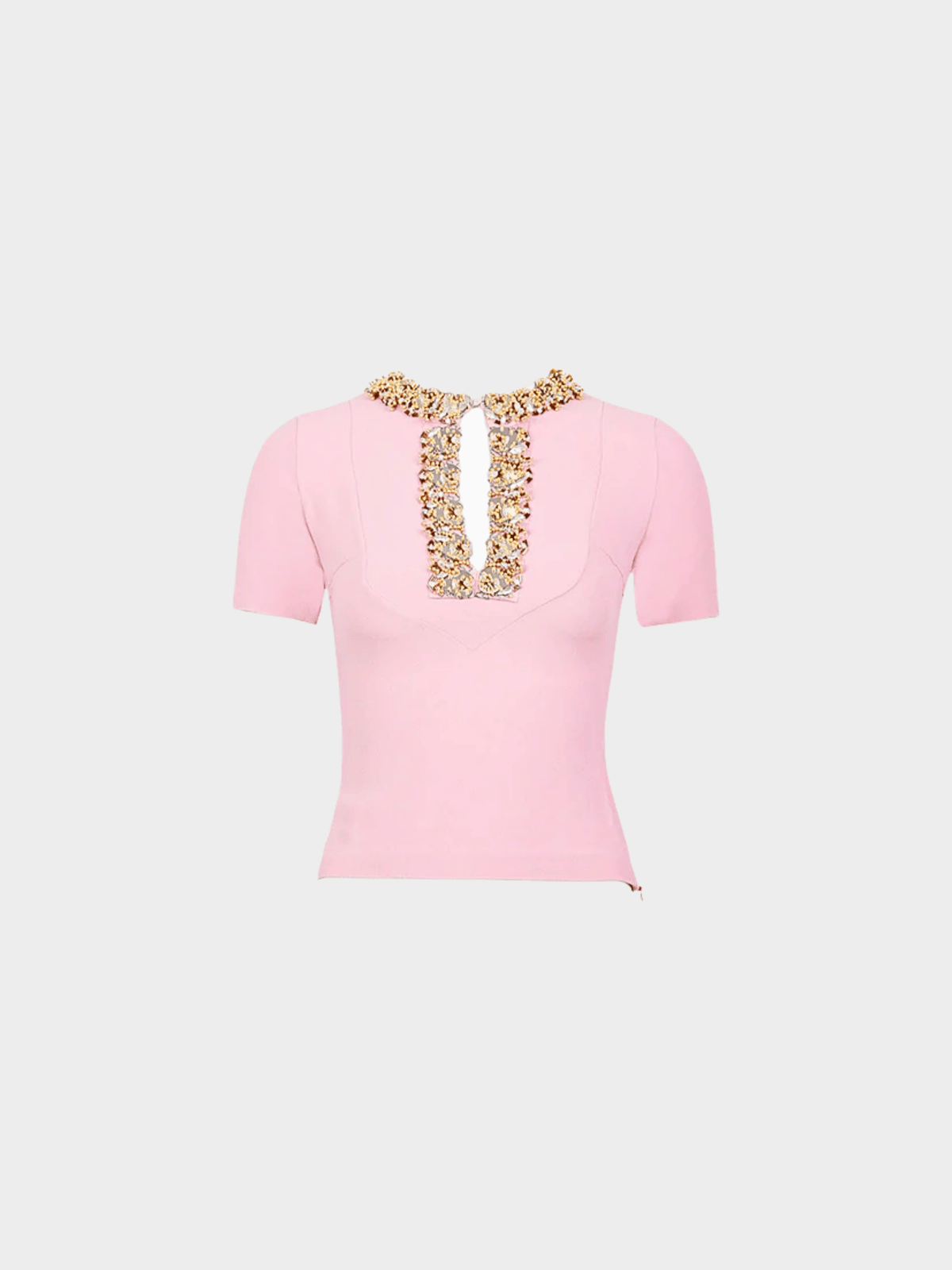 Miu Miu SS 2004 Embellished Pink Top