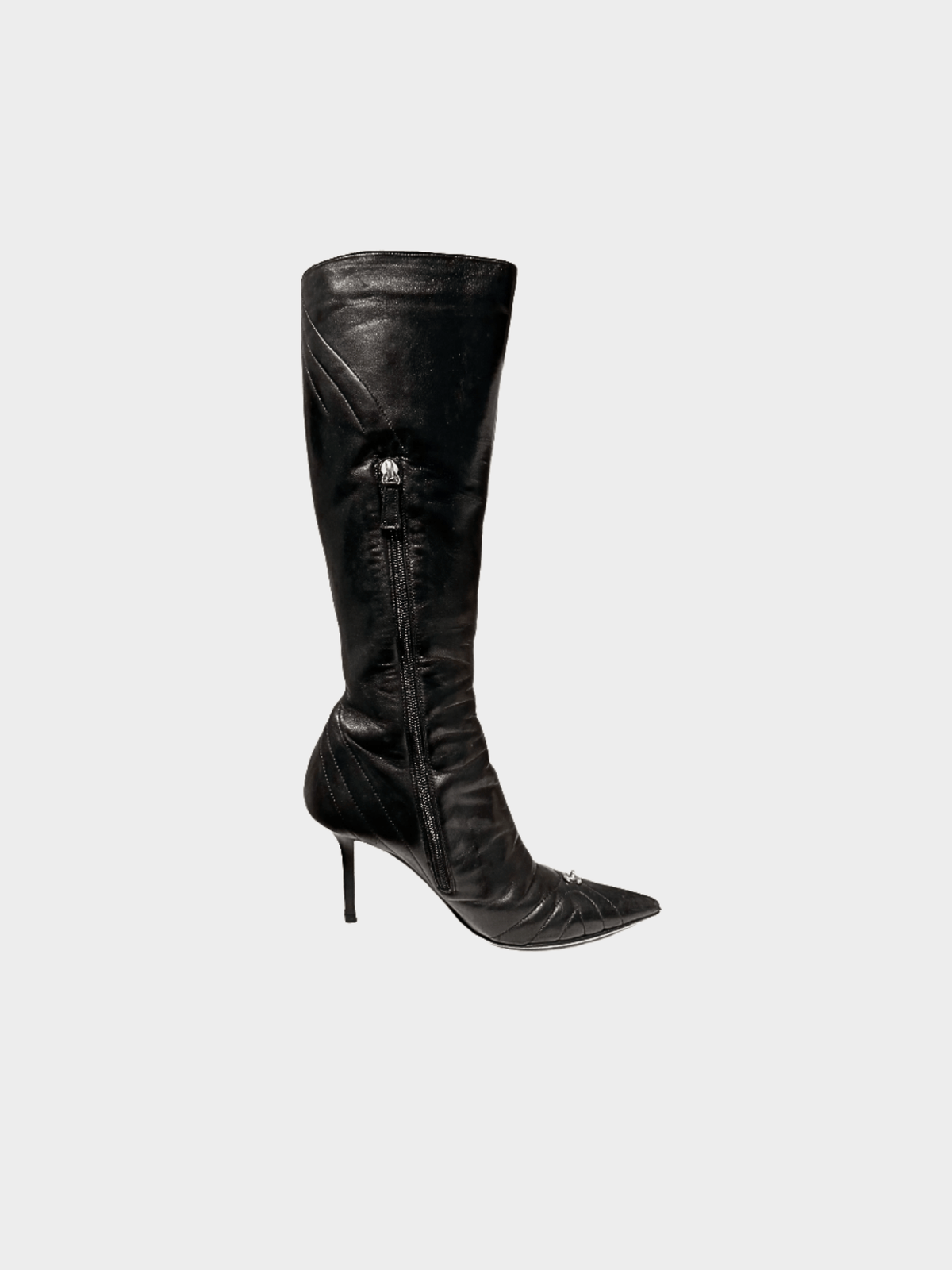 Chanel FW 2004 Black CC Turnlock Boots