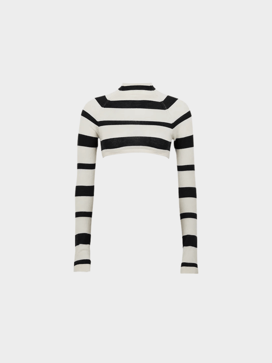 Prada SS 2001 Runway Super Crop Longsleeve Top