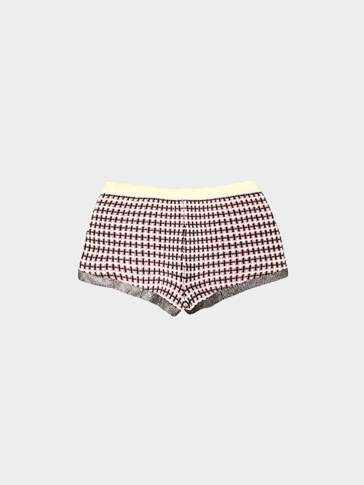 Chanel 2011-2012 Pink Tweed Geometric Wool Mini Shorts
