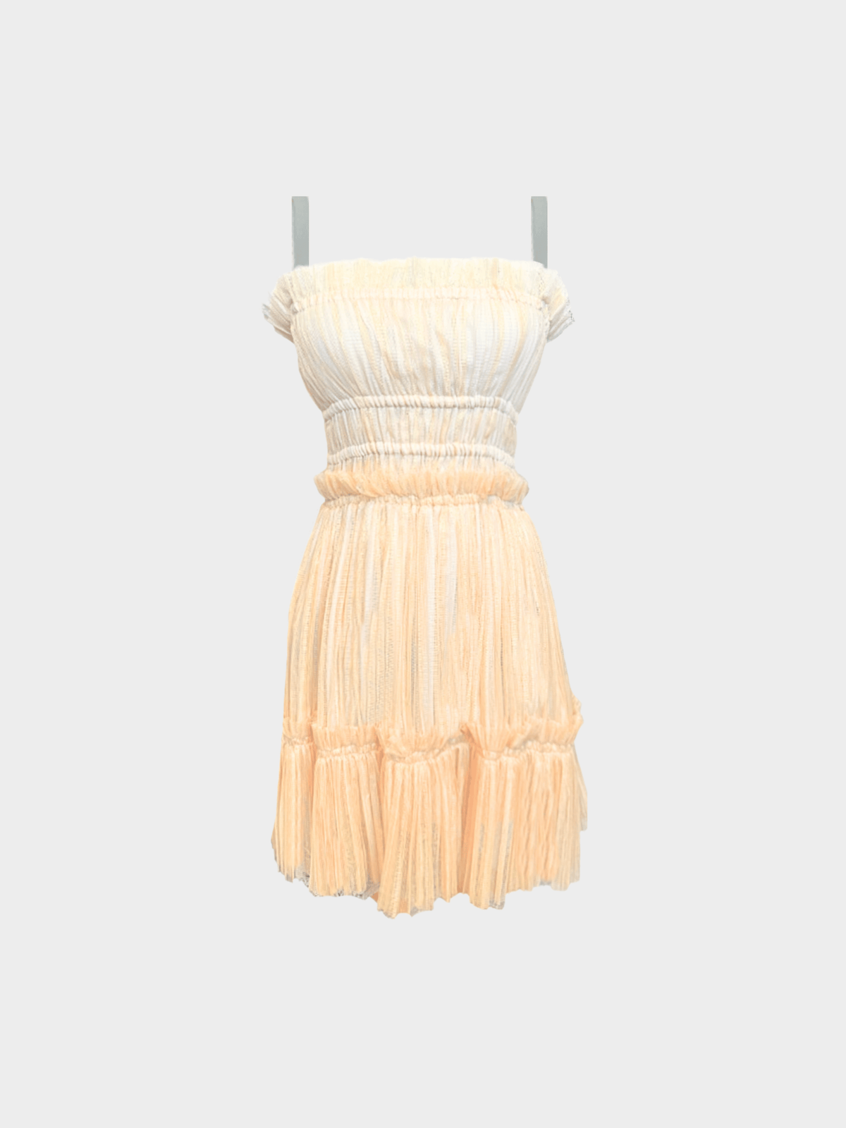 Roberto Cavalli 2000s Peach Tulle Mini Dress