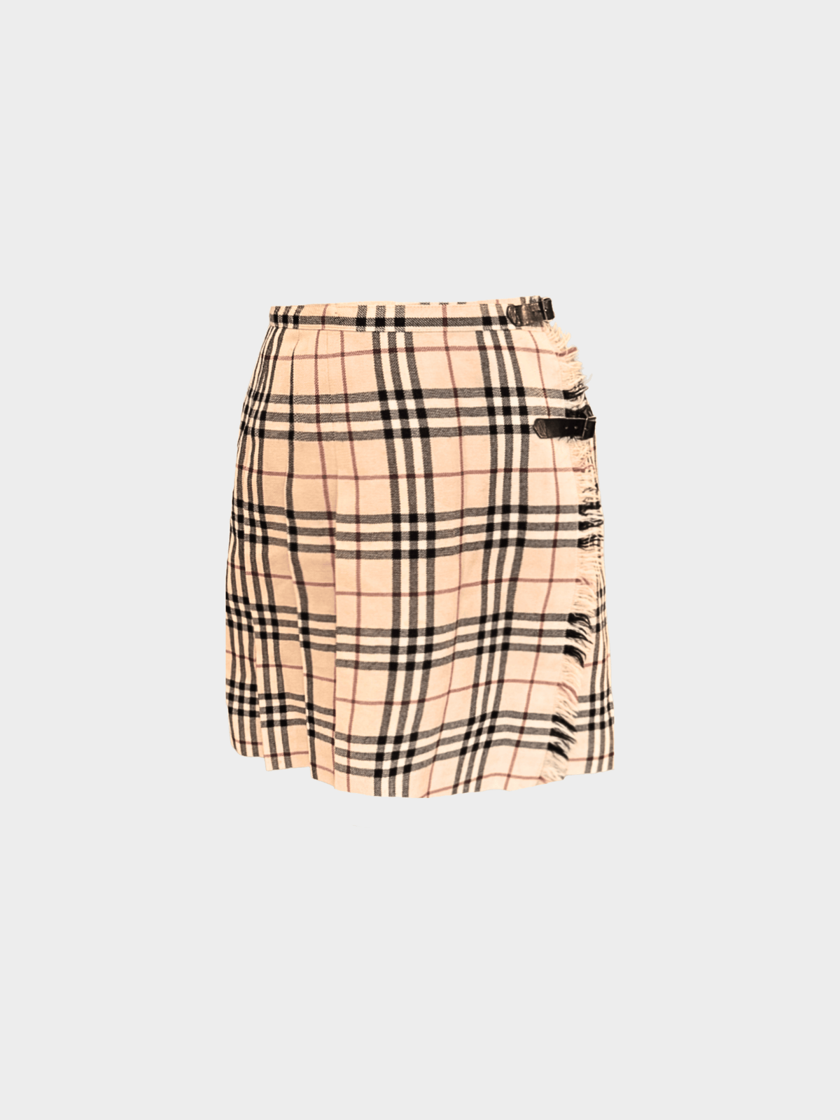 Burberry 2000s Beige Plaid Skirt