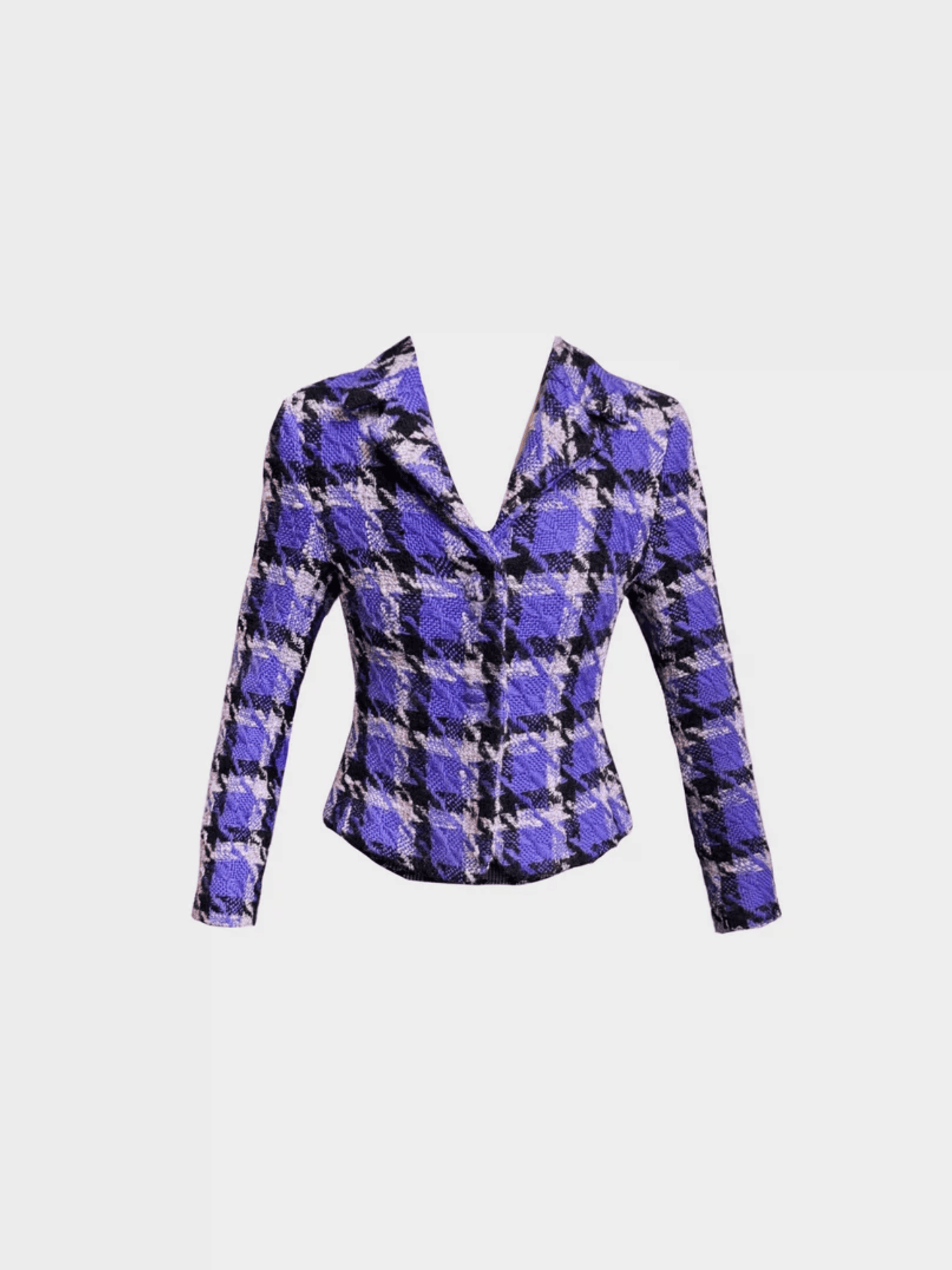 Versace 1990s Purple Tweed Jacket