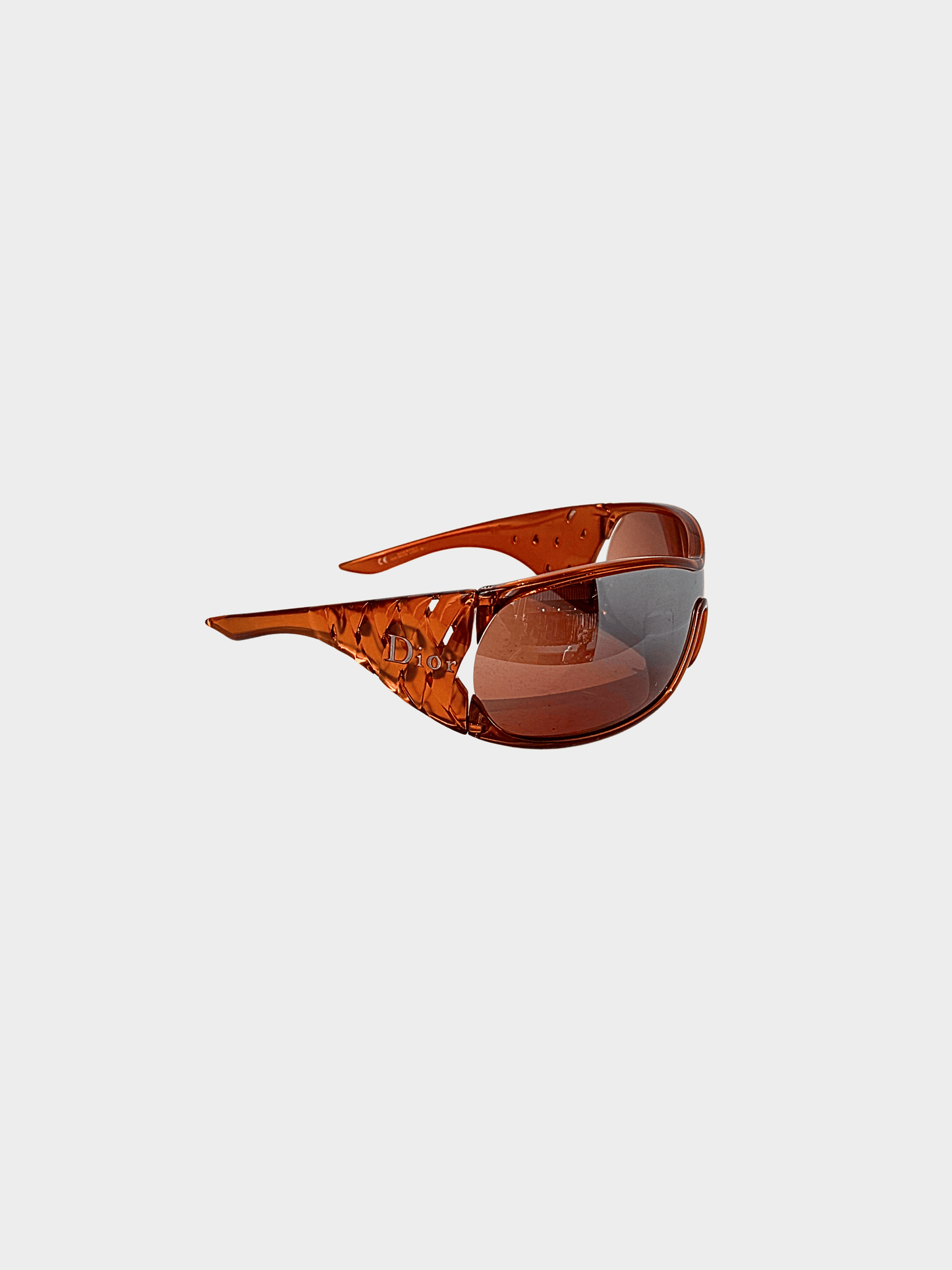 Christian Dior 2000s Honey Amber Shield Sunglasses