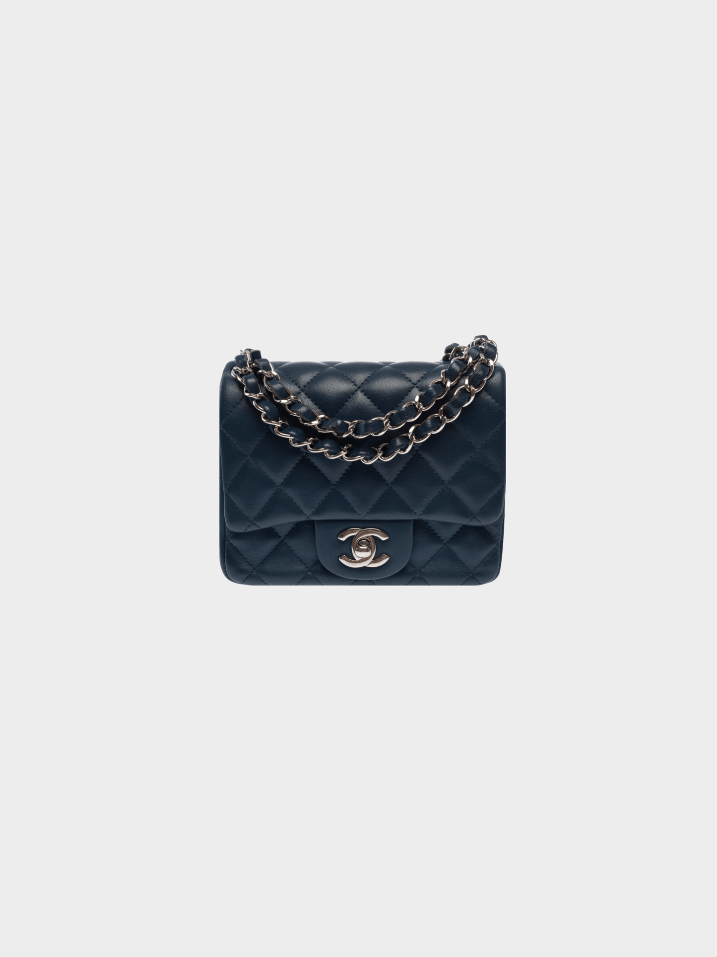 Chanel 2019 Navy Blue Leather Classic Bag