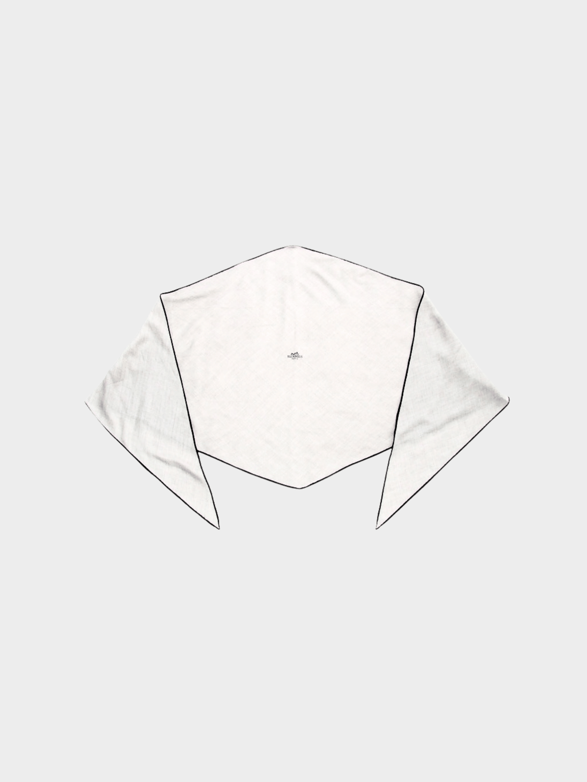 Hermes 2010s Diamond Cashmere Silk Beige Scarf