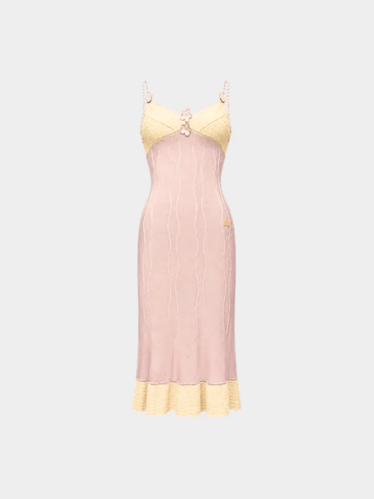 Chanel SS 2005 Runway Crochet Panel Midi Dress