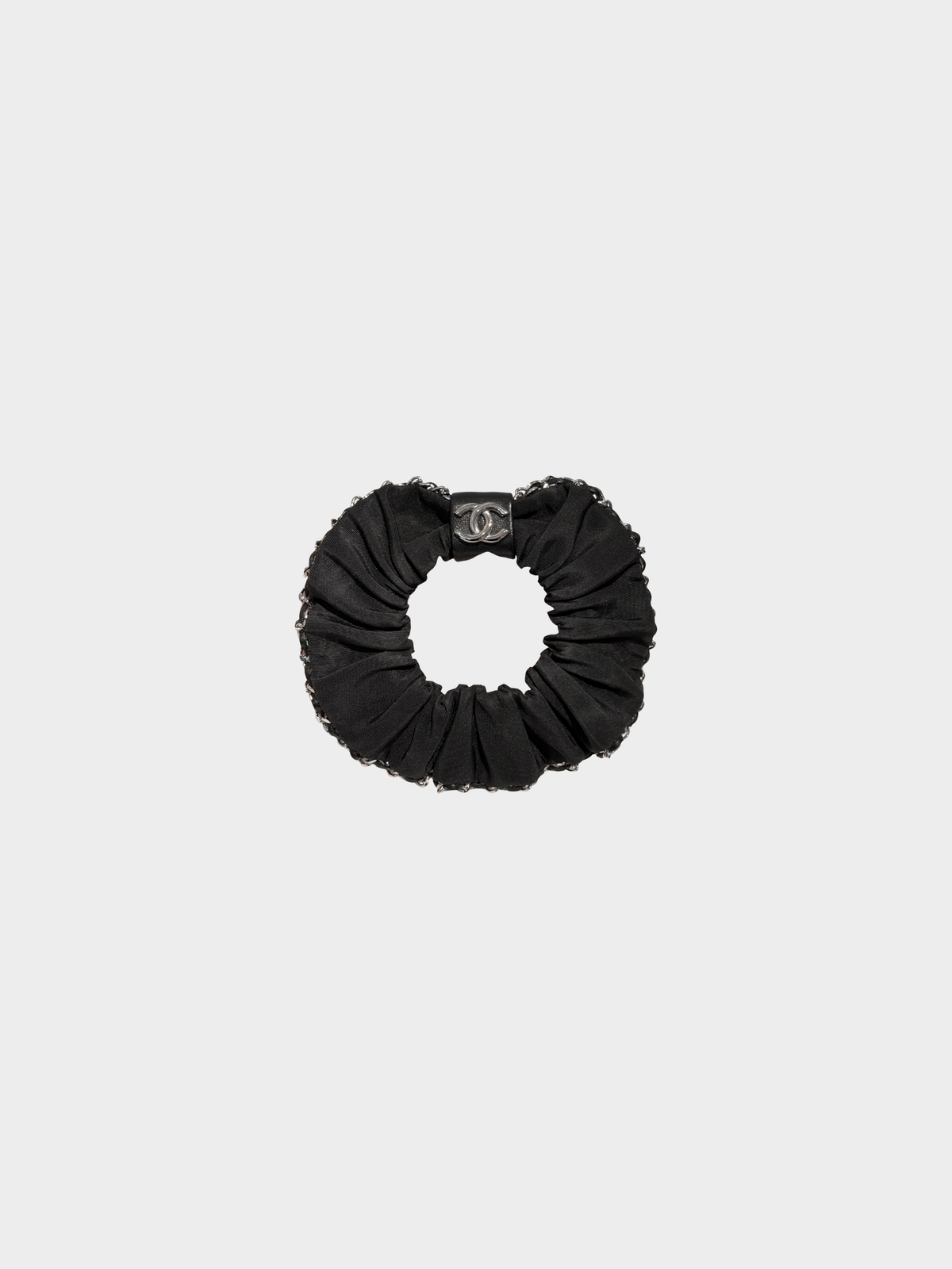 Chanel 2000s Black Scrunchie
