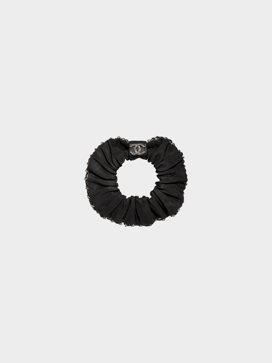 Chanel 2000s Black Scrunchie