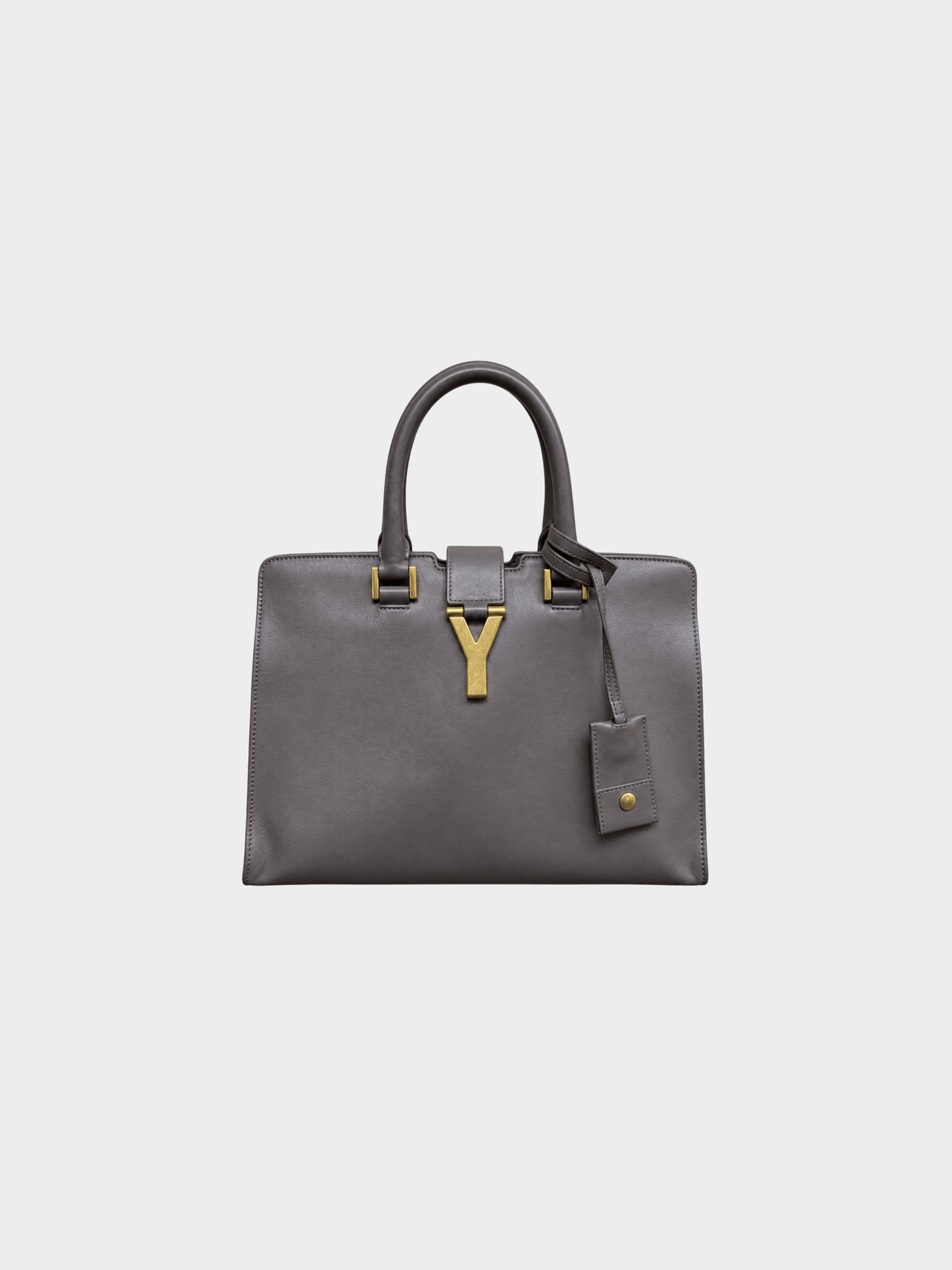 Yves Saint Laurent 2013 Dark Grey Leather Medium Cabas ChYc Bag