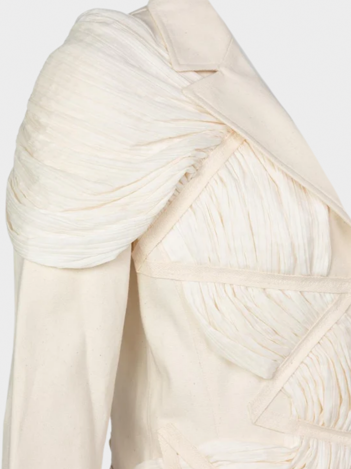 Issey Miyake SS 2003 Runway Cream Cotton Canvas Jacket