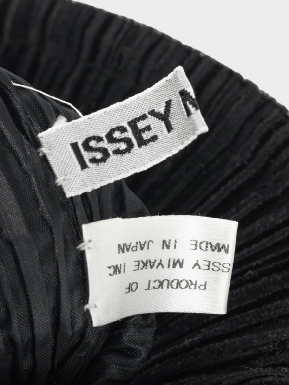Issey Miyake 2000s Black Pleated Satin Evening Bag