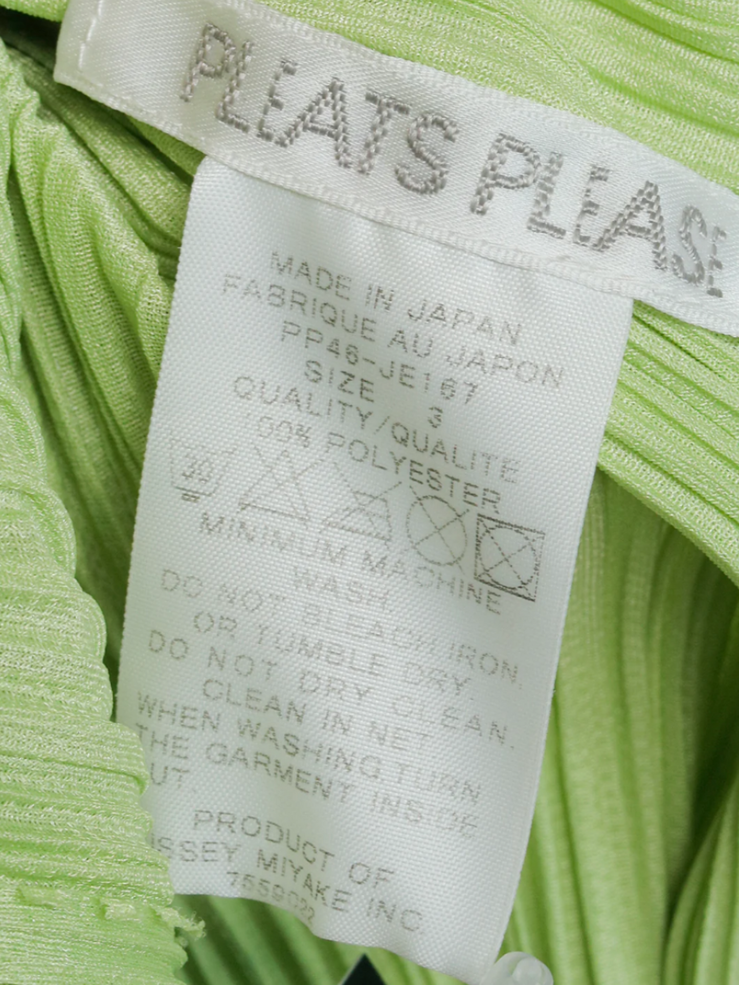 Issey Miyake Pleats Please 2000s Pale Green Mandarin Collar Maxi Dress
