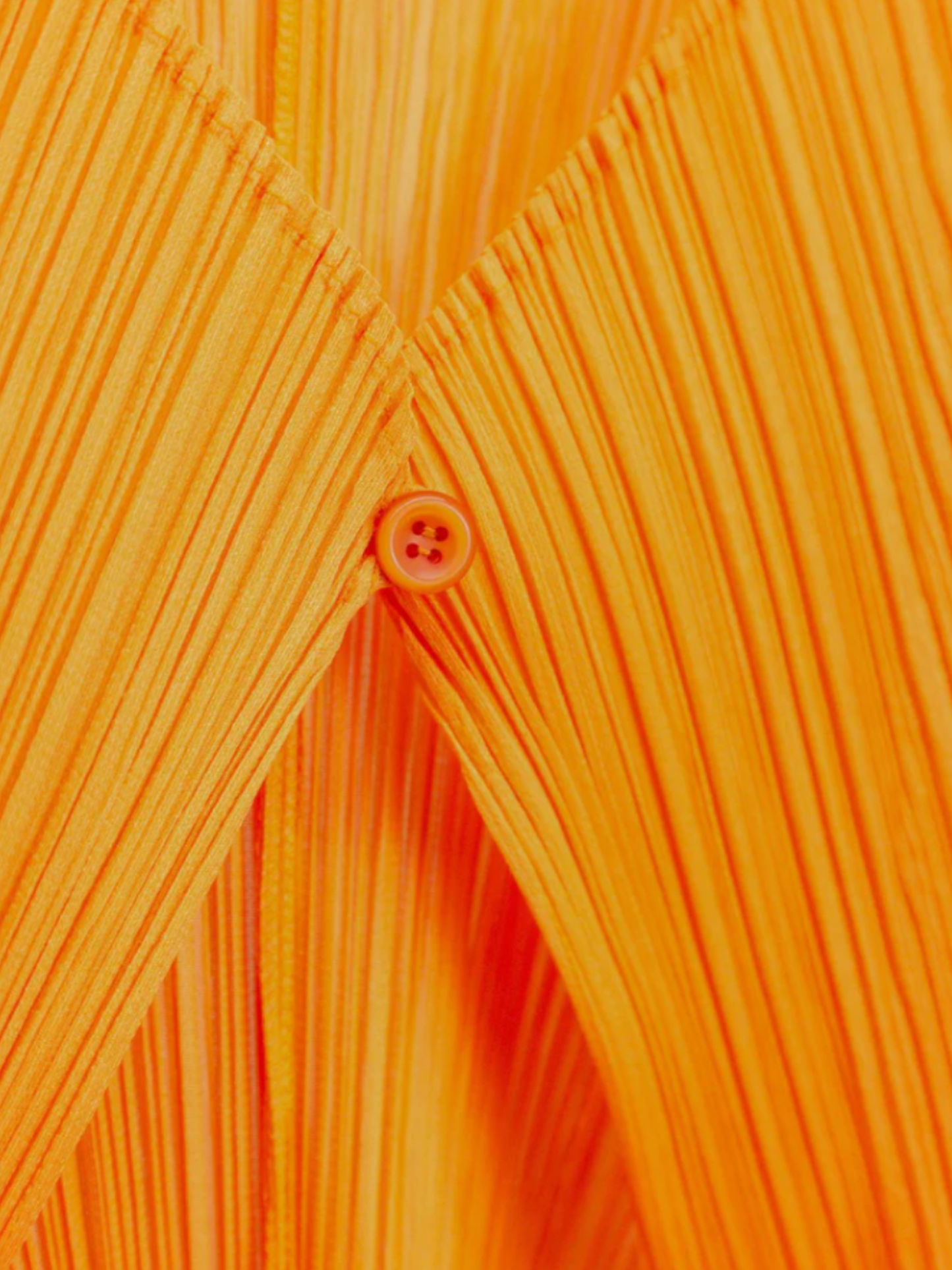 Issey Miyake Pleats Please 2000s Bright Orange Cardigan Top