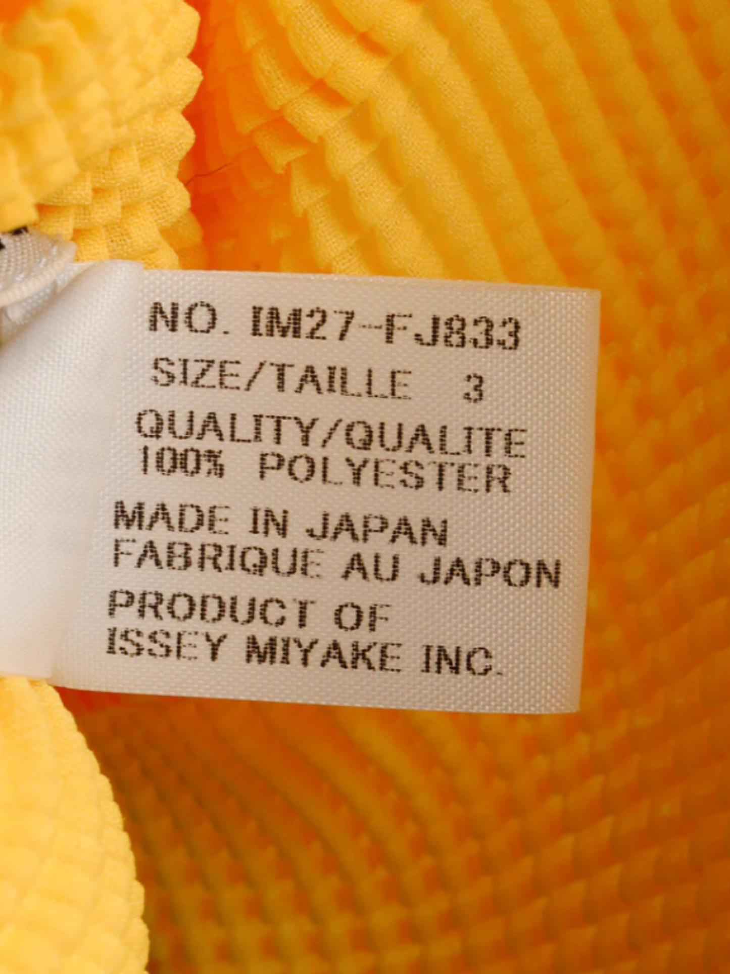 Issey Miyake 2000s Bright Yellow Pleat Ruffle Tie Cardigan