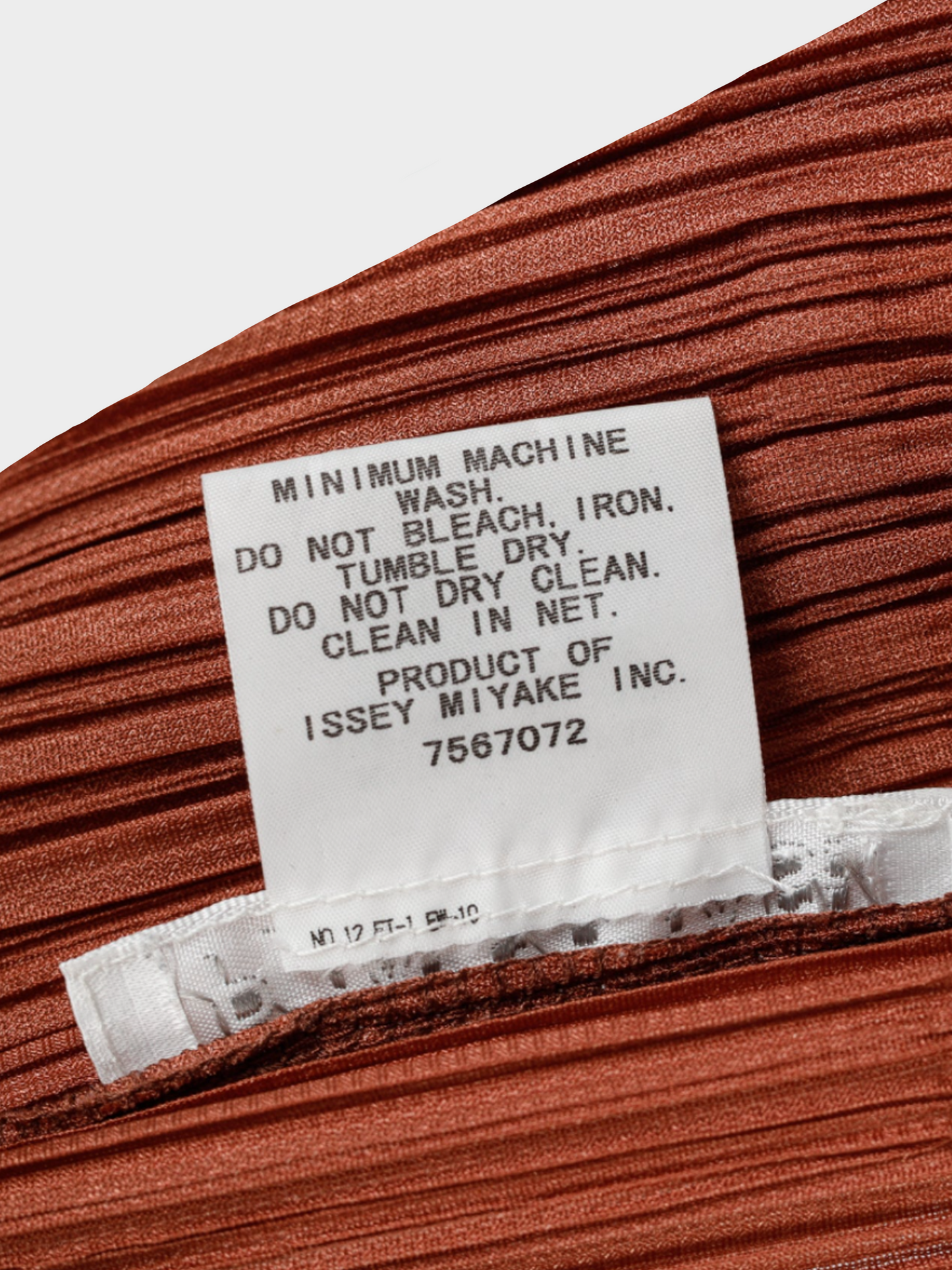 Issey Miyake Pleats Please 2000s Terracotta Open-Front Cardigan